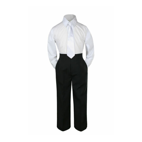 New 3pc White Tie Shirt Suit for Baby Boy Toddler Kid Pants Color by Selection image {2}