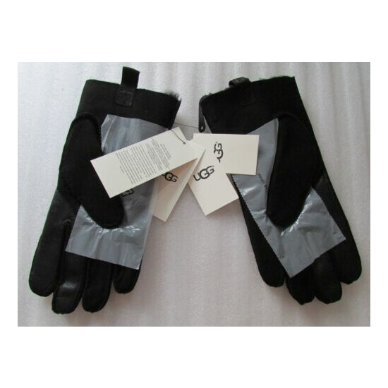 UGG Smart Gloves Sheepskin Shearling Black Water Resistant Lg New $155 image {3}