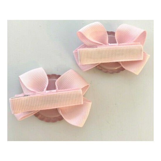 Beautiful Pinkalicious and her brother Peter Inspired Set of Pig Tail hair bows image {2}