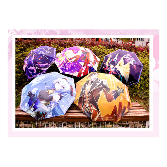Anime Arknights W Portable Rain Sun Folding Umbrella Manual Umbrella Gift image {3}