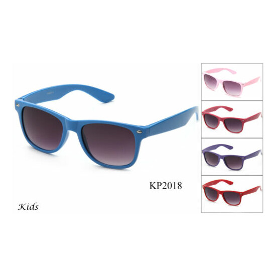 Kids Sunglasses Classic Retro Eyewear Boys Girls Colorful Cute Lead Free UV 100% image {1}