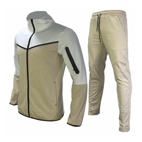 Men's Jogger Tracksuit 2 Pieces Sweatshirt Set Sports Pant Jacket Sweatsuit image {4}