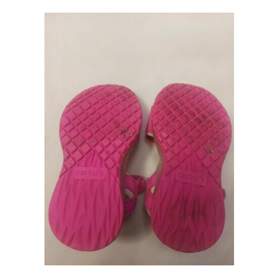 Carter's,Toddler Girls Pink & Easy Strap Closure Sandals, Size 6  image {4}