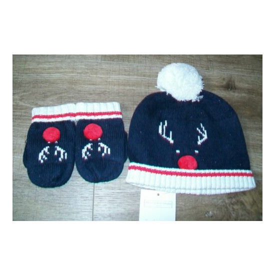 The White company-boys cotton hat and mittens set. 1-3y. BNWT. RRP 32 £ image {1}