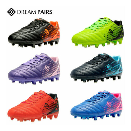 DREAM PAIRS Boys Girls Soccer Shoes Outdoor Football Shoes School Soccer Cleats image {1}