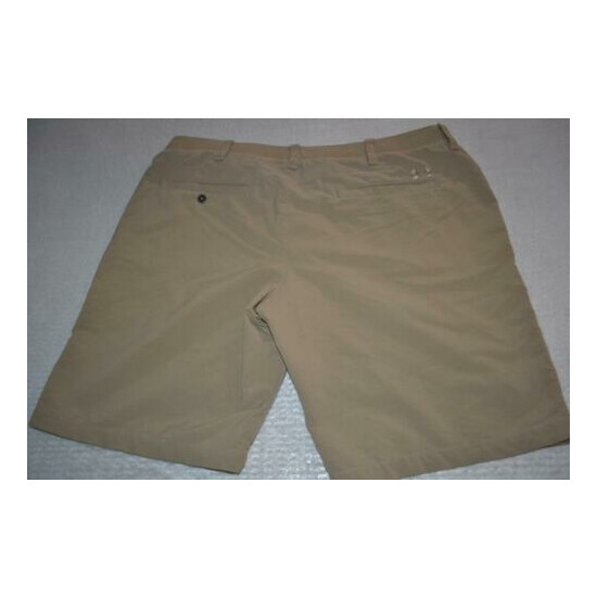 32290-a Mens Under Armour Golf Shorts Size 40 Stretch Tan Nylon Blend image {2}