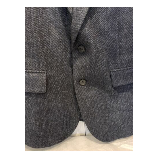 Executive Collection Sport Coat Men’s 40S Blue Gray Tweed Flap Pockets Blazer image {7}
