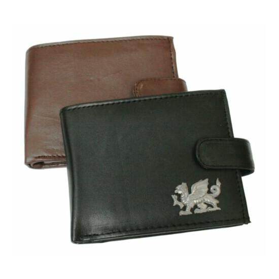 Welsh Dragon Leather Wallet BLACK or BROWN 391 image {1}