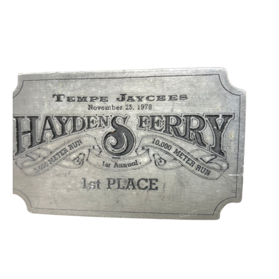 VTG Tempe Jaycees Hayden's Ferry 1st Annual 1st Place 1000 Meter Run Belt Buckle image {3}