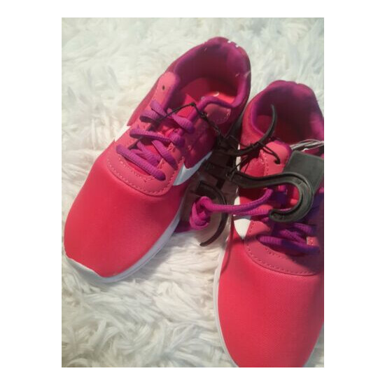 Girl's Casual Athletic Shoes Pink Purple Lightweight Lace Up Sneakers New Size 5 image {4}