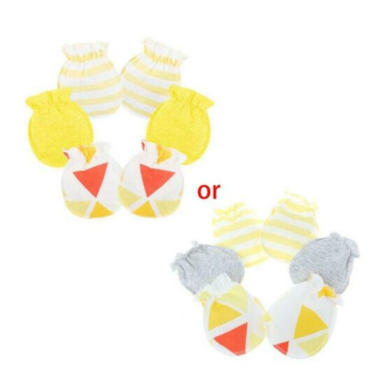 3Pairs Fashion Baby Anti Scratching Gloves Newborn Protection Face Cotton image {2}