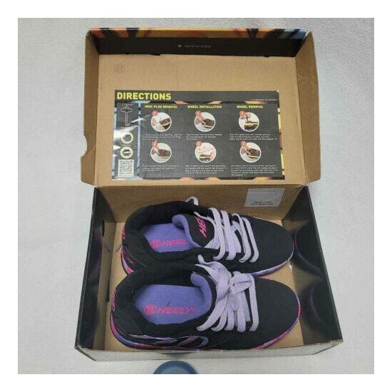 Heelys Girls Propel 2.0 Sneakers Black Purple Camo 770986 Roller Skate Shoes 4Y image {2}