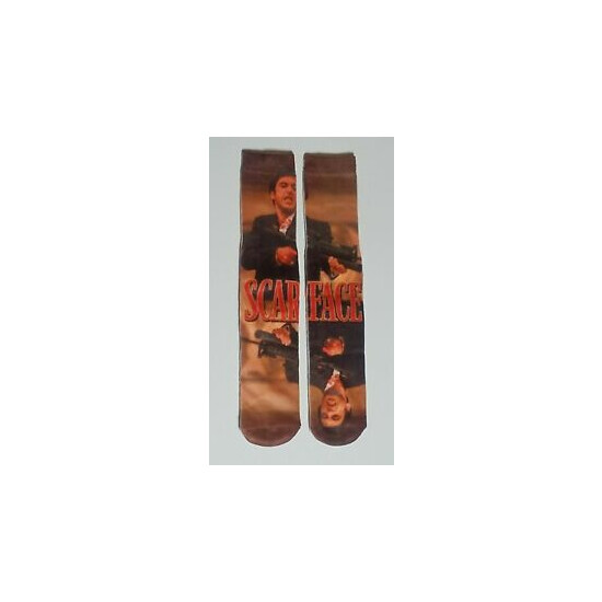 Scarface Tony Montana Graphic Crew Socks image {1}