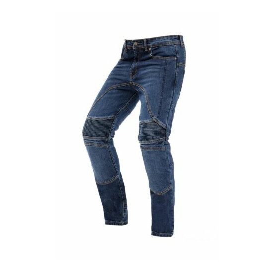 FASHIO Men’s Motorcycle Trouser Reinforce with Aramid Protective Lined Jeans image {3}