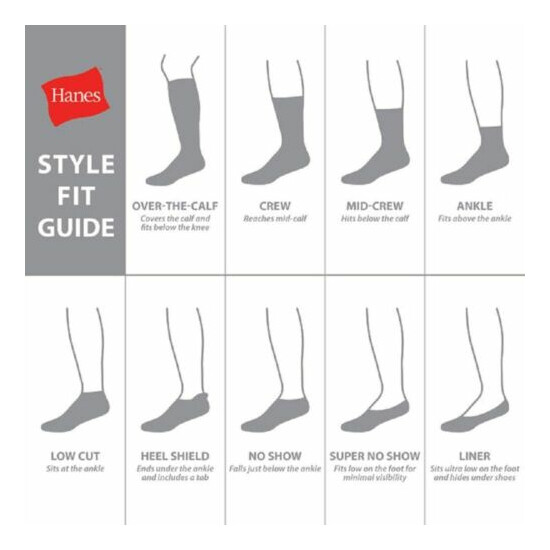 Hanes Men's BIG & TALL 12 paris Cushion Ankle socks "SLIGHTLY-IMPERFECT" image {3}