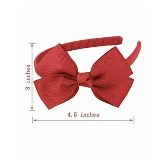 7Rainbows Fashion Cute Red Bow Headband for Girls Toddlers. image {2}
