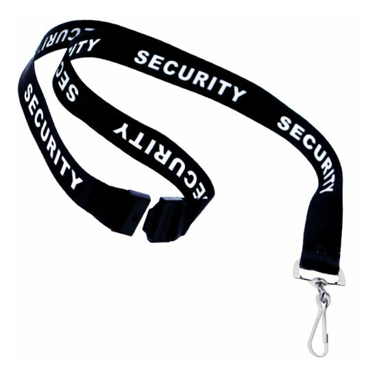 SECURITY Lanyard Keychain with Breakaway Clasp and ID Badge Clip for Personnel image {1}