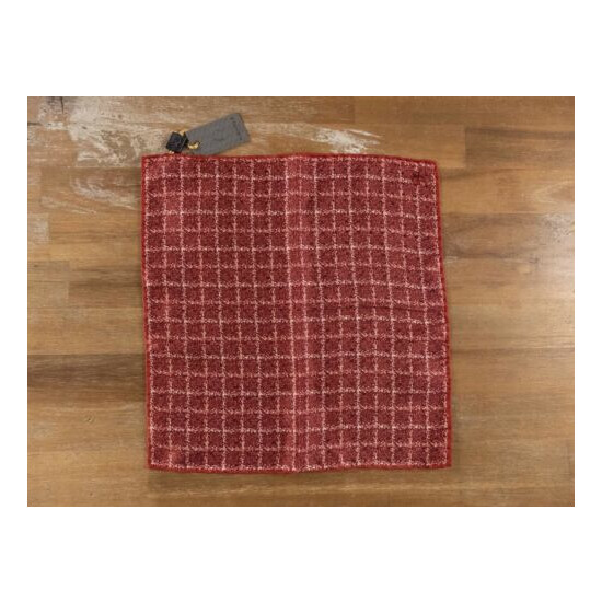 CANALI plaid silk pocket square authentic - NWT image {1}