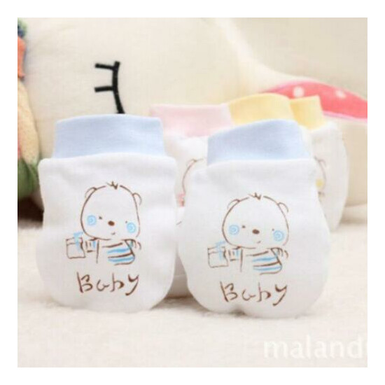 1 Pair Baby Boys Girls Gloves Cotton Cartoon Anti Scratch Mittens Soft Gloves image {3}