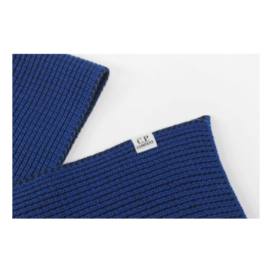 C.P. (CP) Company NWT Blue with Black Underside 100% Wool Scarf image {2}