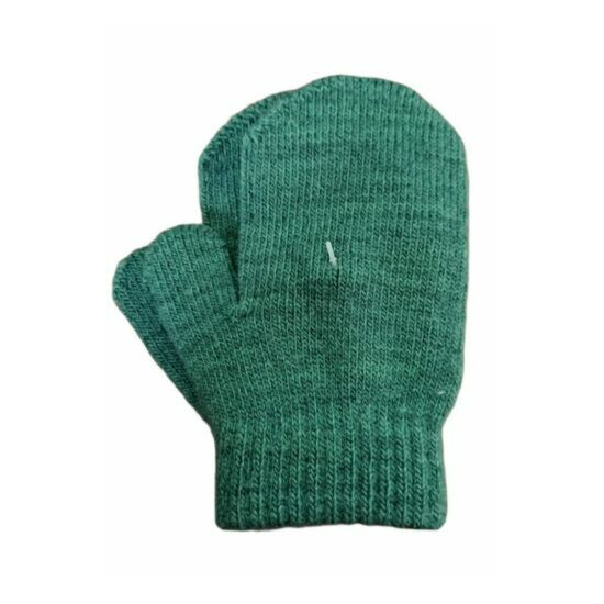 Baby Boys Girls Gloves Mittens Acrylic & Polyester 0-24 Months - Green image {1}