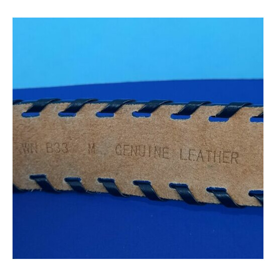 Bonjovi Genuine Leather Belt With Pure Pewter Buckle Size M image {4}