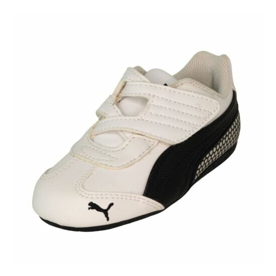 Puma Delor Cat SL Fashion 304156 01 Adjustable Toddler Shoes Leather Black SZ 6 image {3}