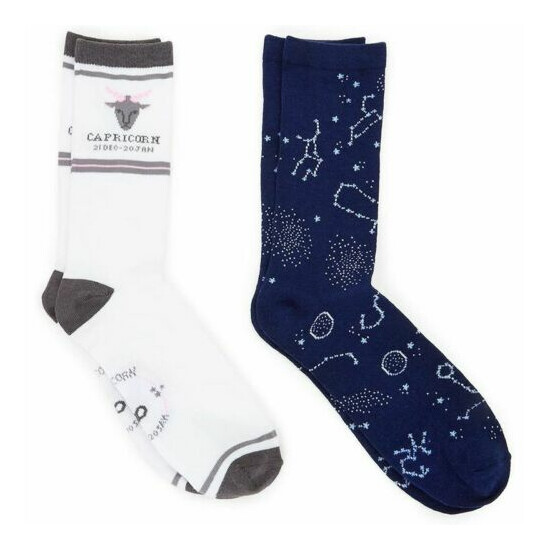 Zodiac Gifts, Capricorn Socks (Unisex, 2 Pairs) image {1}