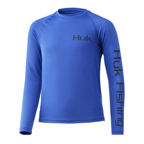 30% Off HUK Youth KC BIG BULL LS- Fishing Shirt -Pick Color/Size-Free Ship image {3}