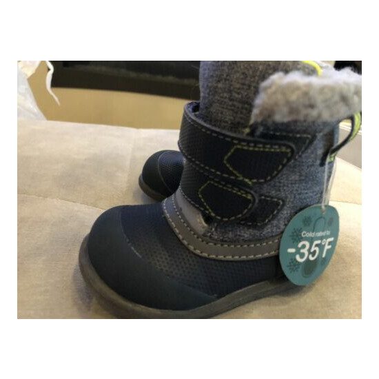 See Kai Waterproof Boots Boys Booties Size 4 Gray Blue Water Resistant image {5}
