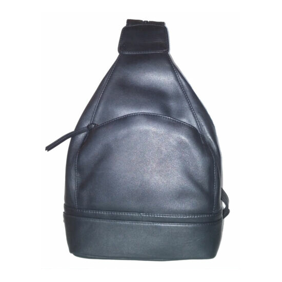 ILI New York Leather Backpack, syle 6507, black image {1}