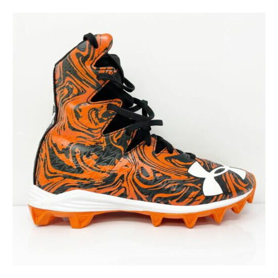 Under Armour Boys Highlight MC Lux 1289779-081 Orange Football Cleats Shoes 4Y image {1}