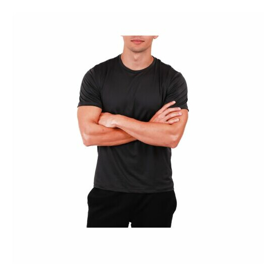 Men’s Sports Moisture Wicking Gym Workout Short Sleeve Active Athletic T-Shirt image {1}