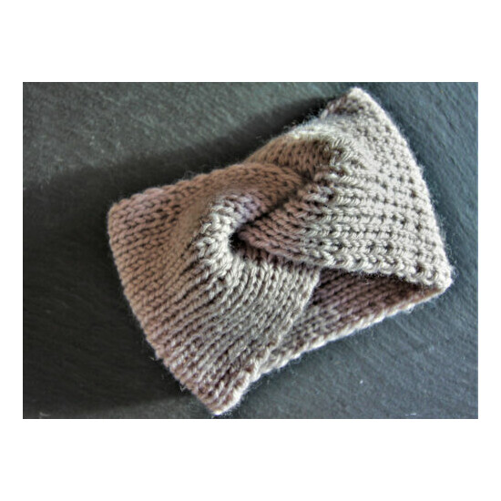 kids babies Handmade Hand Knitted Twisted Headband baby turban head warmer 0-3  image {1}