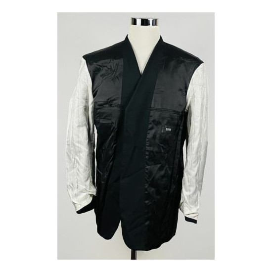 Hugo Boss Mens 44R Einstein Sigma Sport Coat 100% Wool Black Three Button Lined  image {7}