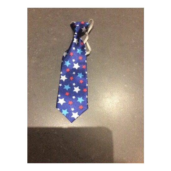 Blue White Red Star Toddler Tie image {1}