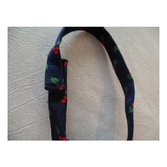 baby boys NECK TIE accessories CHRISTMAS holly leaves NAVY church PHOTO PROP  image {2}