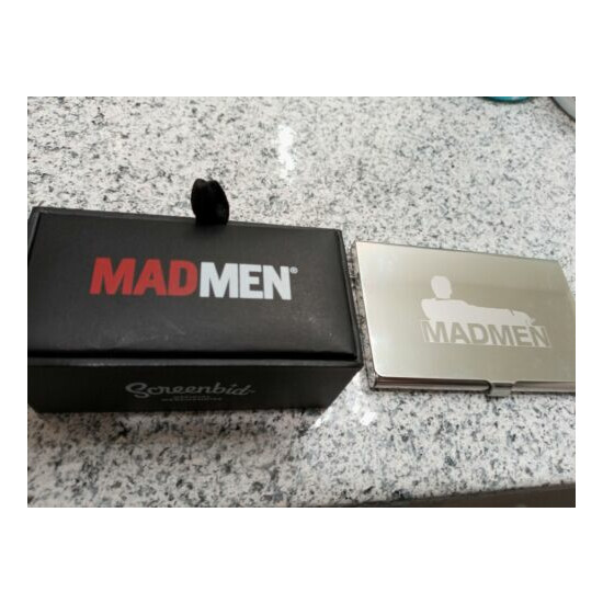 Mad men cufflinks and business card case with cards image {1}