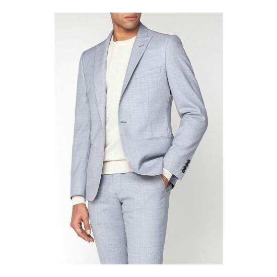 Ben Sherman Skinny Fit Suit Cool Grey Texture Camden image {2}