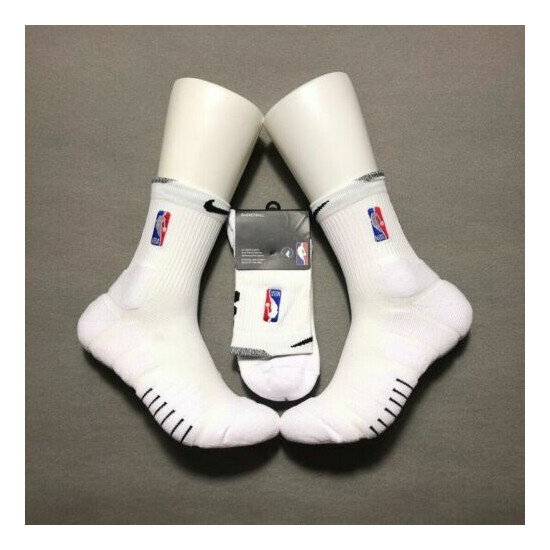 Nike NBA Elite Quick Socks - White & Black - Various Lengths image {2}