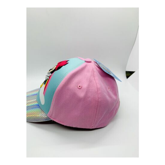 Disney Minnie Mouse Cotton Baseball Cap, Pink, Girls NWT image {3}