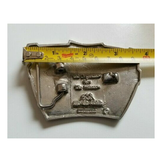 Vintage Boom Box Sterio Men's Belt Silver Buckle Made in USA image {4}
