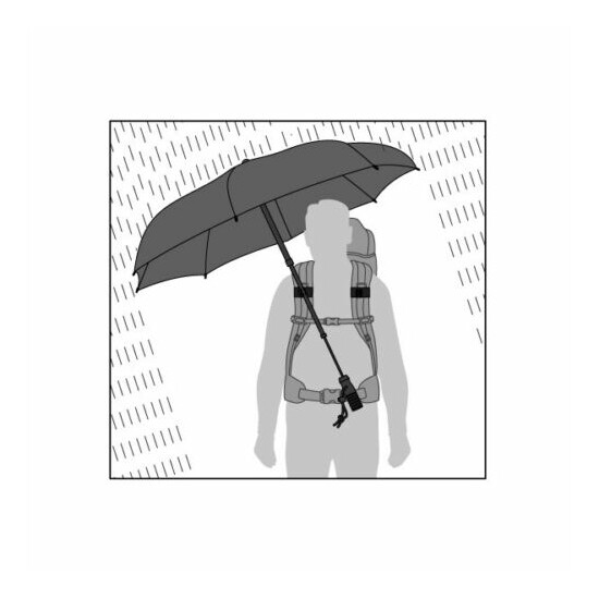 EuroSCHIRM Telescope Handsfree Umbrella Lightweight Hiking Trekking image {3}