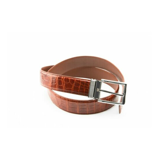 Without Jointed - Red Brown Alligator, Crocodile Leather Skin Men's -W 1.5'' image {1}