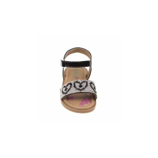 Petalia O-P81519SBLK10 Girls Sandals Black - Size 10 image {1}