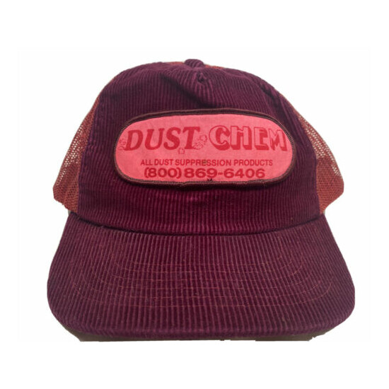 Vintage Dust Chem Corduroy SnapBack AmaPro Mesh Trucker Hat image {1}