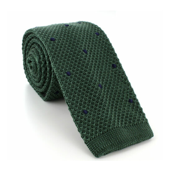 Michelsons UK - Silk Knitted Skinny Spot Ties image {4}