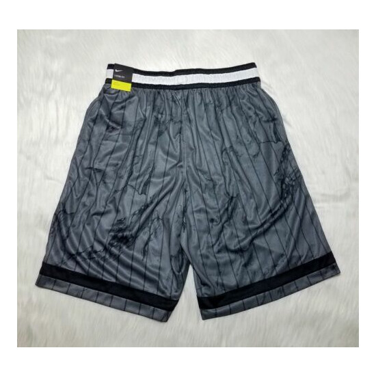 Nike Dri-FIT AOP Basketball Shorts 9 in Dark Grey Men's Size Large (Bv9535-084) image {4}