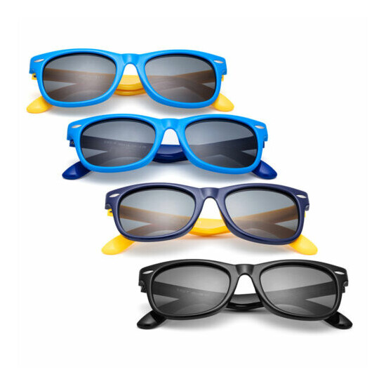 Children's Polarized Sunglasses Silicone Flexible Play Glasses New Style USA image {1}