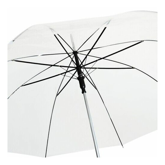 SET OF 2: 48" Clear Auto Open Golf Umbrellas, All Clear or Clear & White image {4}